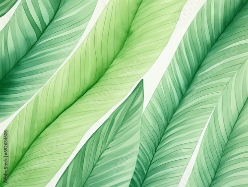 Seamless pattern with green palm leaves. illustration. EPS 10 Generative AI