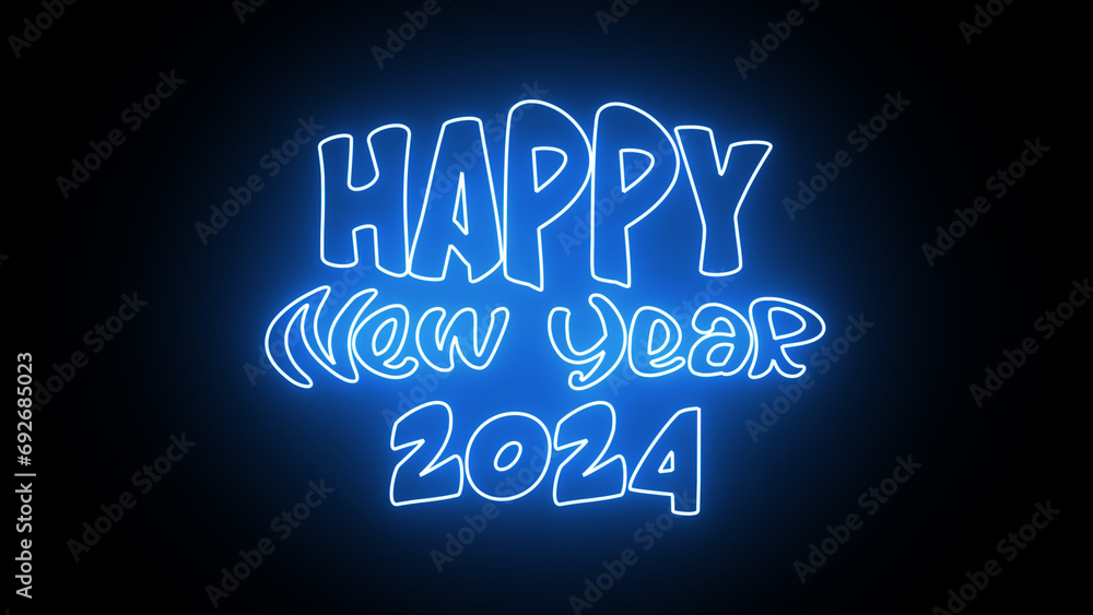 A circle of beautiful flowers has been made in the shape of a white background, and the Happy New Year background.