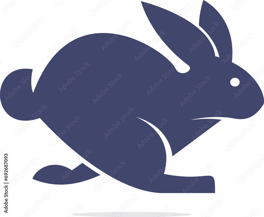 Rabbit vector logo design.