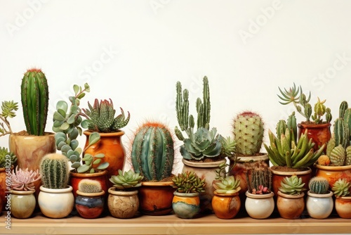 collection of cacti with blank space to write congratulations or message