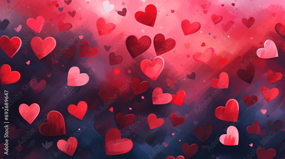 Valentine's Day hearts background wallpaper