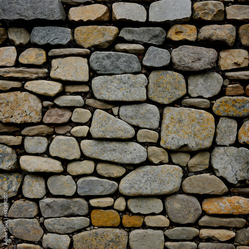 Robuste Steinmauer in natürlicher Optik - Textur und Hintergrund
