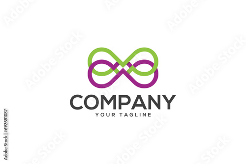 Creative logo design depicting a colorful loop abstract shape.  photo