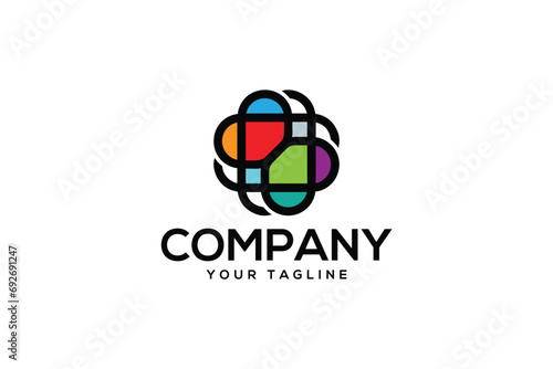 Free Download Creative logo design depicting a colorful abstract shape.  - GFXLoad