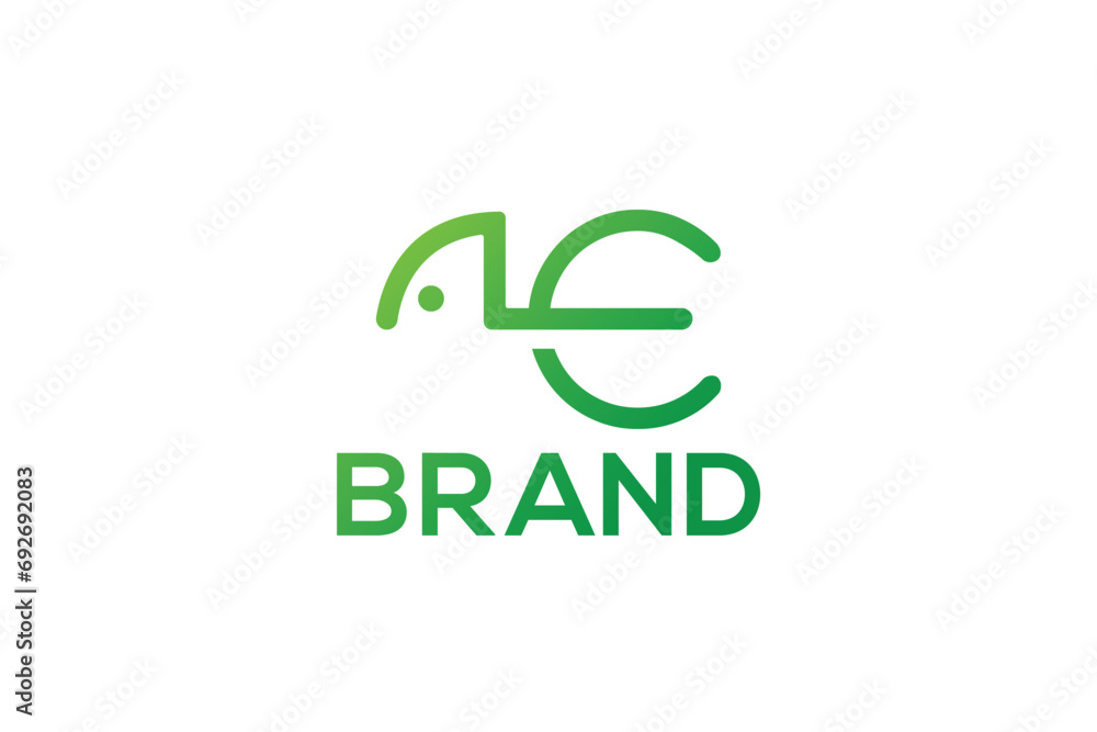 Creative logo design depicting a chameleon. Creative logo design depicting a chameleon.