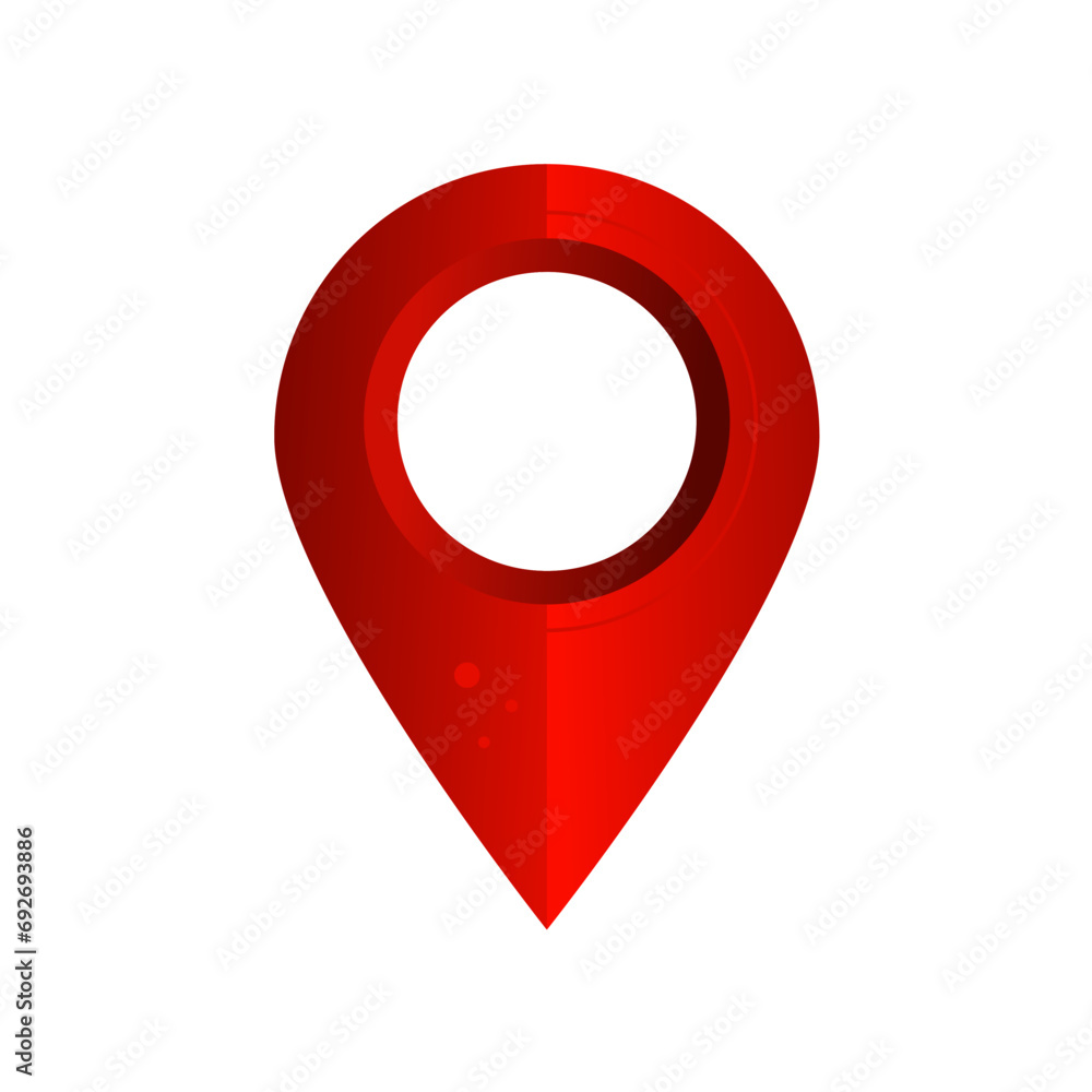 red map pointer, map pin 3D red map pointer, map pin 3D