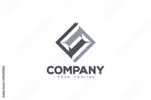 Creative lettermark logo design depicting the letter S photo