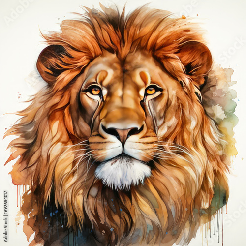 Waterco Lion Clipart illustration Generative Ai