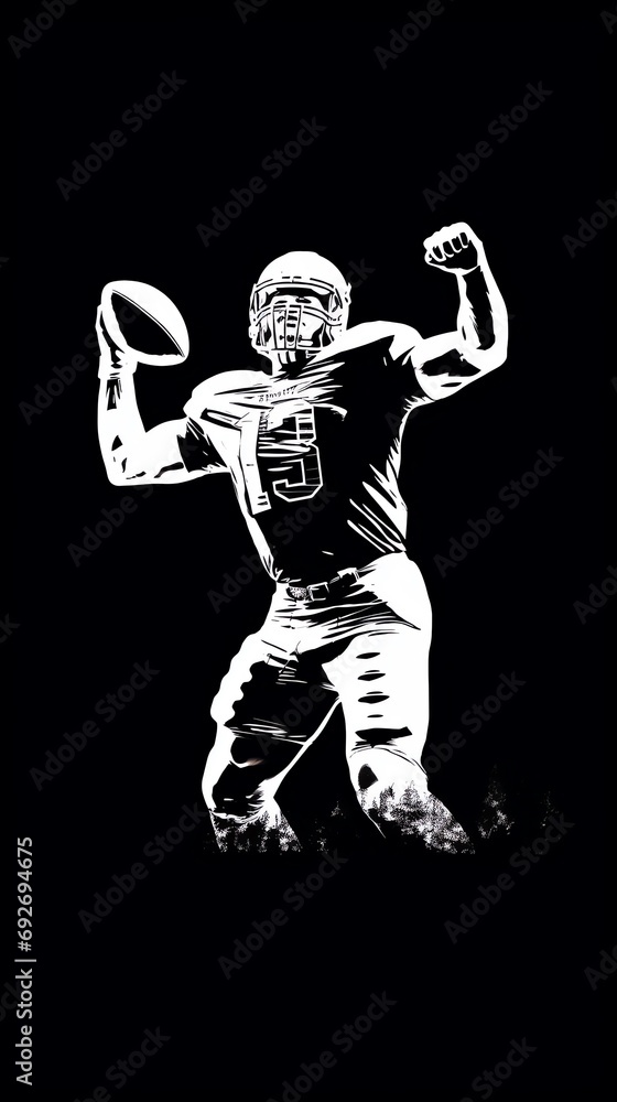 a football player holding a football