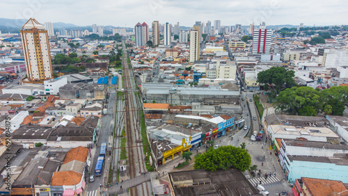 Visão aérea do centro urbano da cidade de Mogi das Cruzes, São Paulo, Brasil  photo