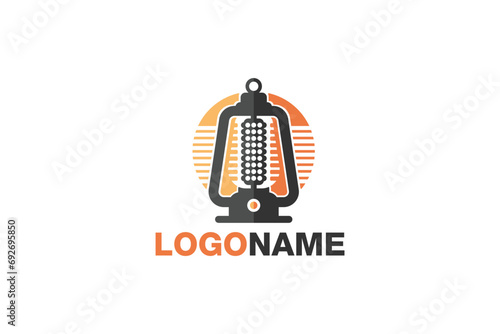 Creative logo design depicting a led lamp, designated to the technology industry.