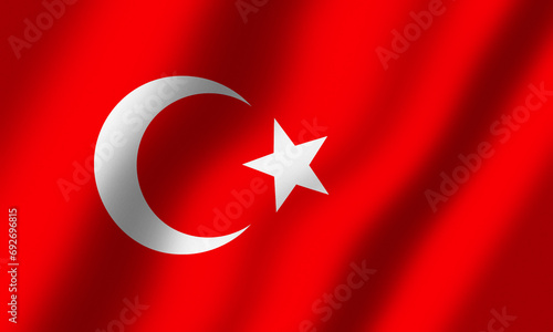 Powiewająca Flaga Turcji