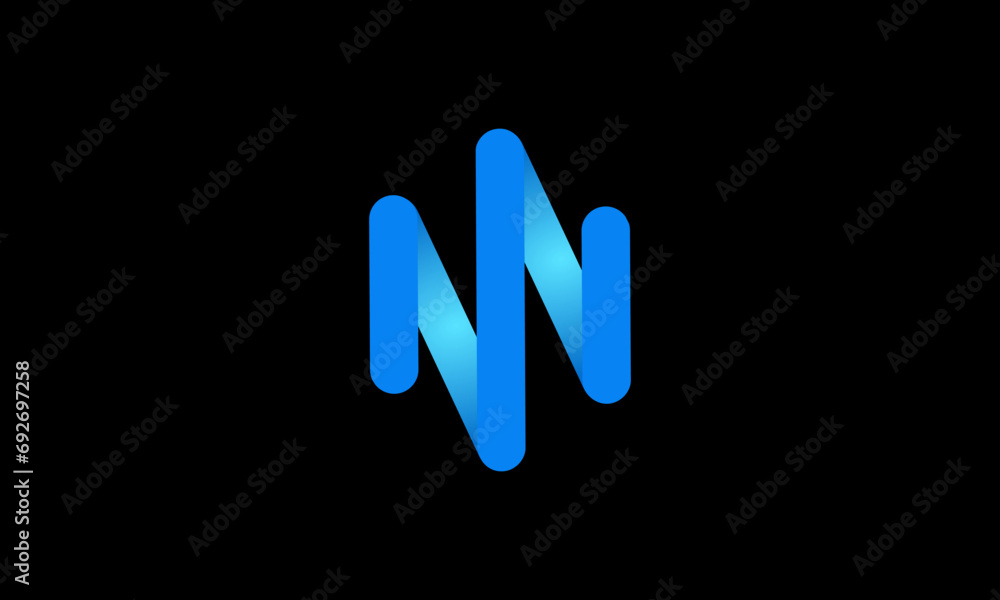 The initial n with a vector logo design is suitable for technology companies The initial n with a vector logo design is suitable for technology companies