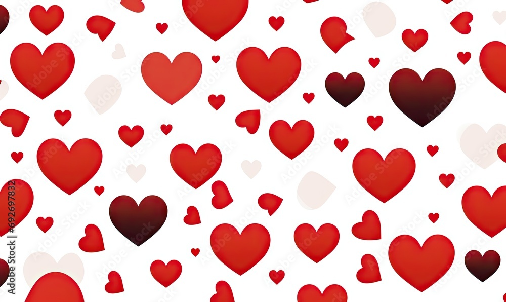 valentines day red hearts pattern Generative AI valentines day red hearts pattern Generative AI