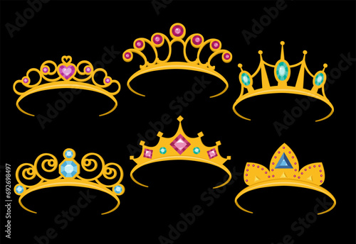 Crown set with precious stones