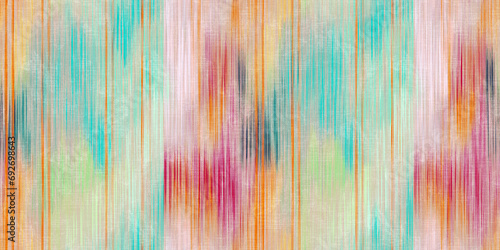Dyed coastal geometric. Interior decorative weave texture on canvas. Structure vertical irregular artistic striped fabric design . Allover printed . Boho, dyed eclectic texture. Seamless pattern photo