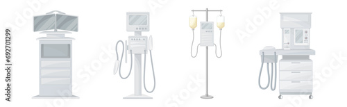 Medical Diagnostic Equipment and Clinic Device Vector Set