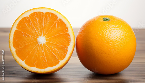 Freshness and vibrancy of orange citrus fruit generated by AI photo