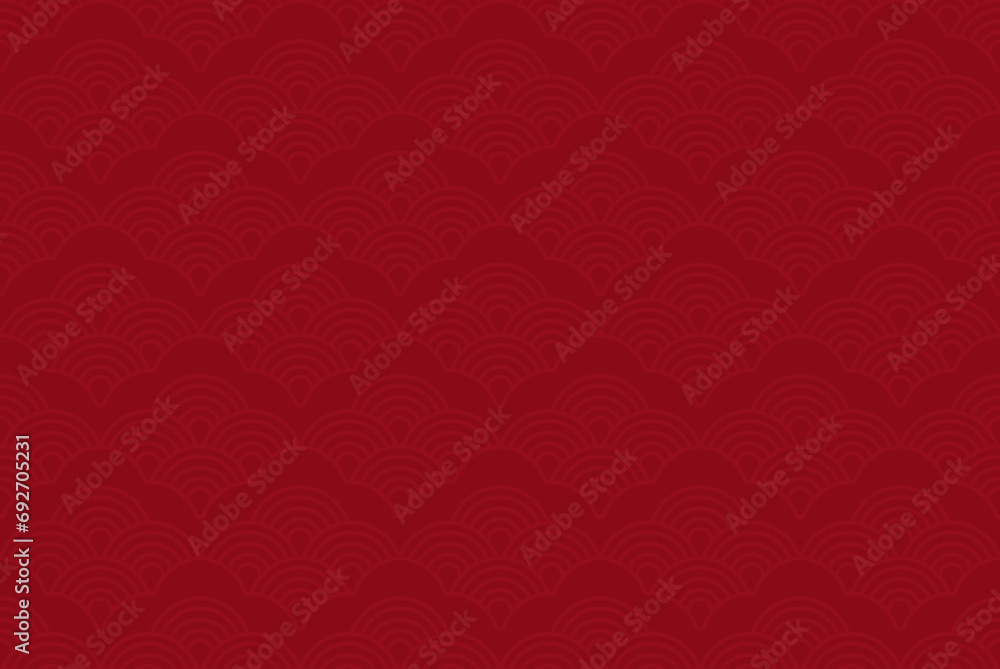 Seamless pattern with waves and red background. Seamless pattern with waves and red background.