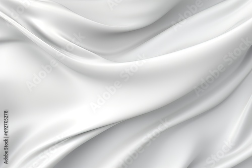 illustration space copy background fabric white Abstract silk fashion clothes textile banner texture drapery smooth material soft creative curve design elegance graphic light luxury modern poster
