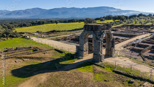 The Roman city of Caparra located in the province of Lusitania in modern day Extremadura, Spain photo
