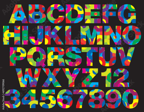 Geometric Rainbow Typography