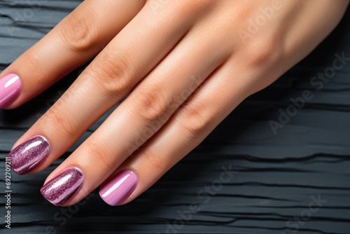 nails Woman nail manicure hand bright red pink dark background texture textured beauty spa polish shine high-coloured beautiful glamour finger thumb glossy female fashion young girl health care