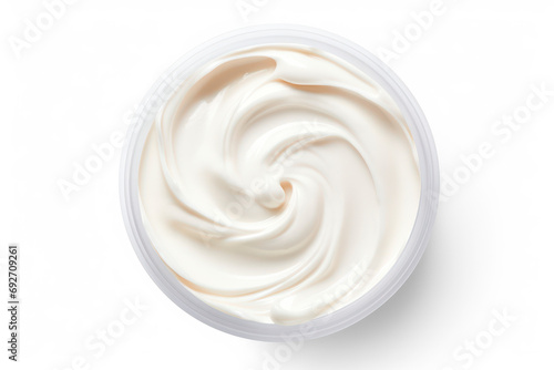 cosmetics  cream with shadow on transparent background, top view, png file