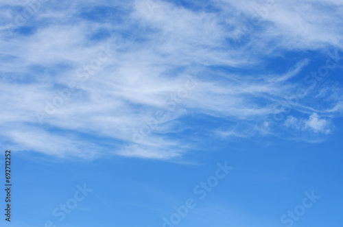 White clouds in blue sky