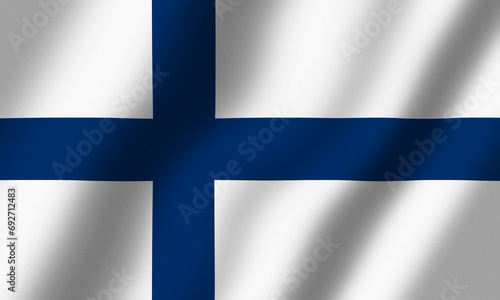 Powiewająca flaga Finlandii photo