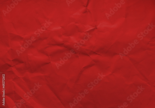 Red crumpled paper for background image