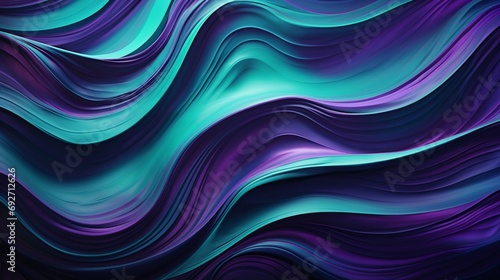 Neon waves shimmering with a radiant glow  painting the air with electrifying shades of green and purple.