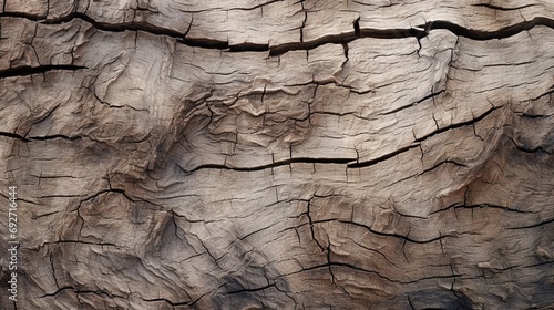 Detailed close-up of cracked, weathered tree bark