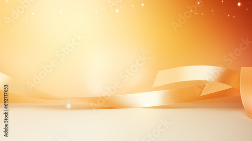 luxe ribbon rich, festive gift ribbon, New Year's wallpaper background, white, yellow, gold