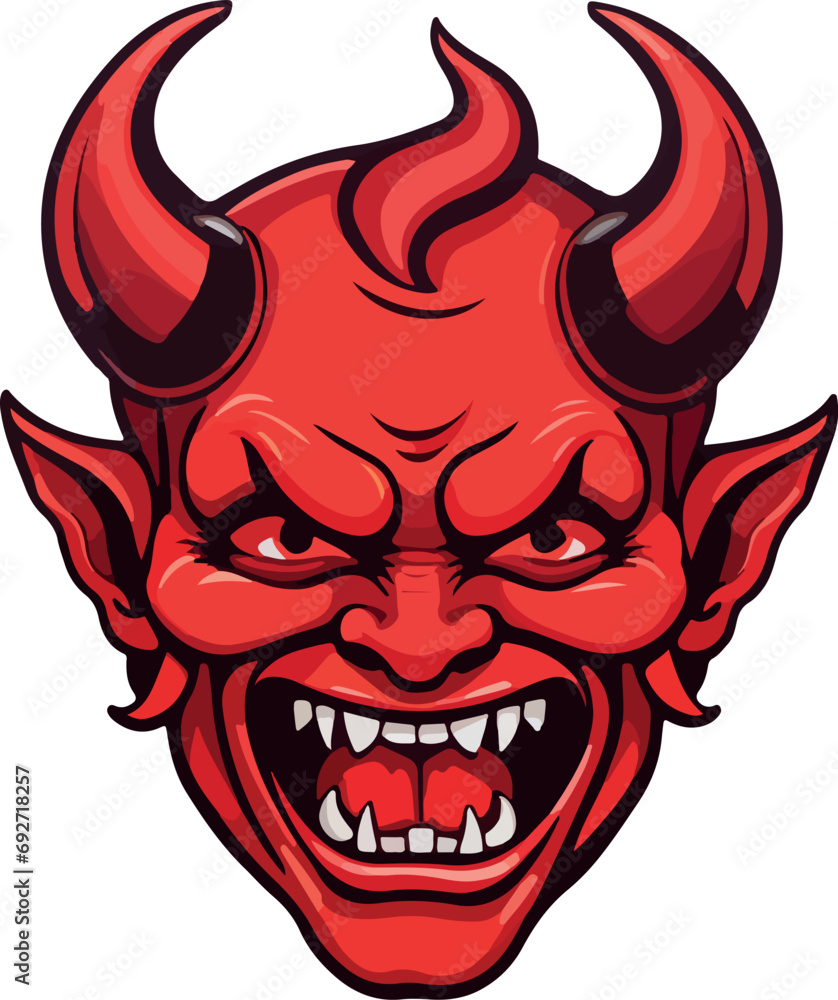 Angry devil cartoon character Angry devil cartoon character