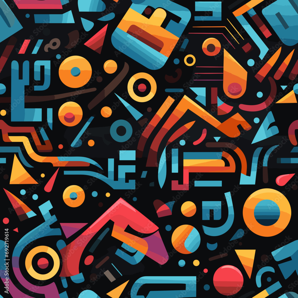 Abstract 1990s Aesthetic Seamless Texture - Repeatable SVG Vector - Tiled Pattern Abstract 1990s Aesthetic Seamless Texture - Repeatable SVG Vector - Tiled Pattern