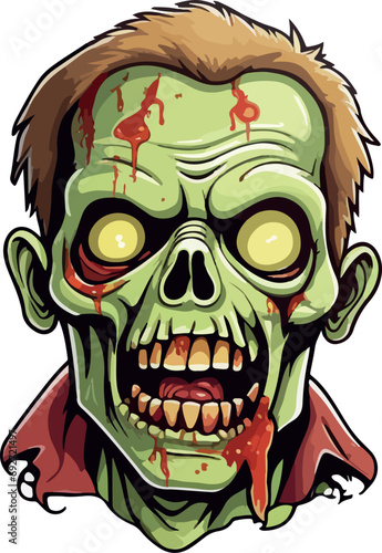 Cute Zombie. Cartoon Style. Vector
