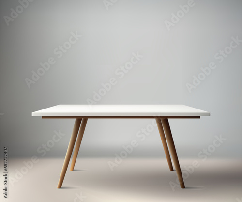 3d Table mockup. Template for Object Presentation.