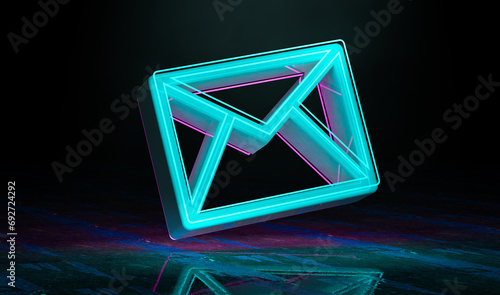 Concepto de notificación por correo electrónico. Newsletter para correo electrónico o E-mail con concepto de alerta de notificación.