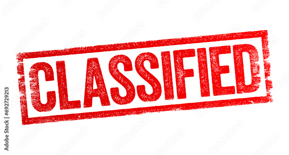 Εκτύπωση καμβά Classified - designated as officially secret and accessible only to authorized p