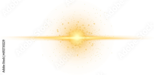 Glittering particles on transparent background. Golden sparkling lights. Christmas Holiday glow particle. Magic star effect. Star dust sparkling particles. PNG image	