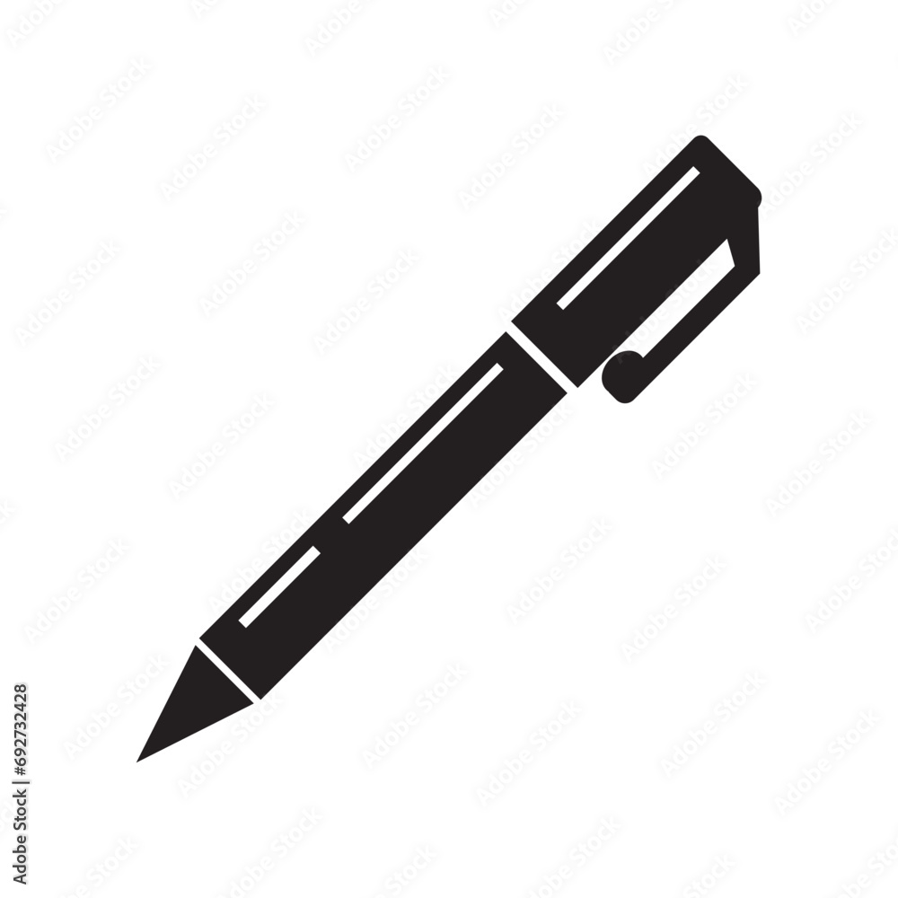 Fototapeta premium fountain pen icon logo vector design template