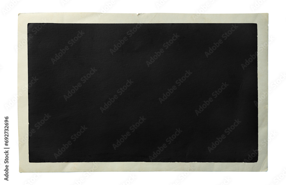 Fototapeta premium Blank old photo isolated on white