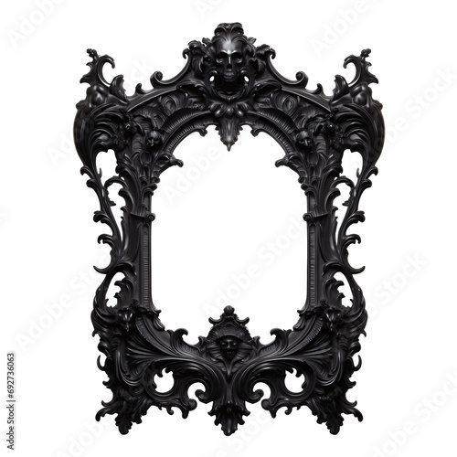 Black picture frame isolated