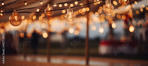 wedding photo gallery of hanging lights, wedding venue