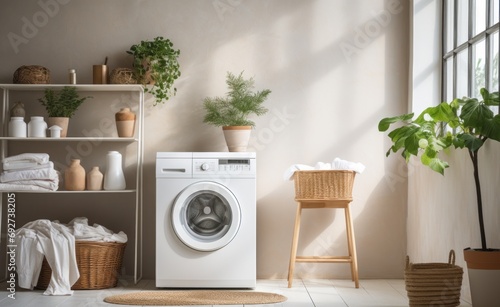 white washing machine is a great way to organize or create a clean home