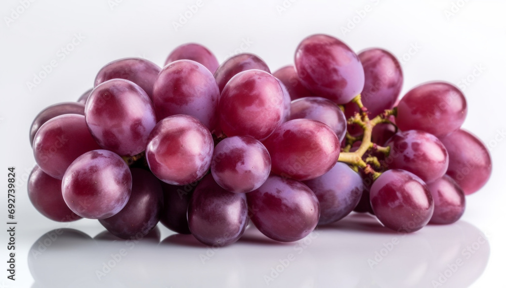 Juicy grape bunch, ripe and fresh, nature sweet refreshment generated by AI Juicy grape bunch, ripe and fresh, nature sweet refreshment generated by AI