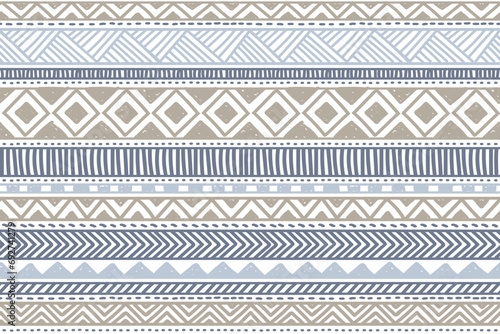 Ethnic vector seamless pattern. Tribal geometric background, boho motif, maya, aztec ornament illustration. rug textile print texture