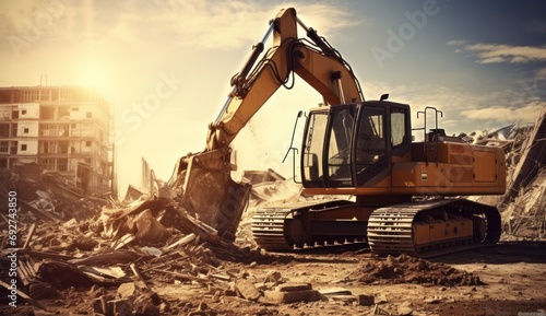 excavator at construction
