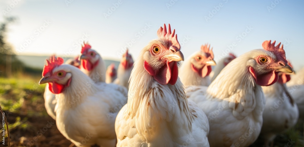 Fototapeta premium free photo of chickens